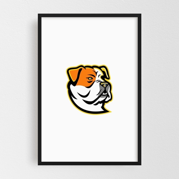 Noir Gallery American Bulldog Mascot Framed Art Print