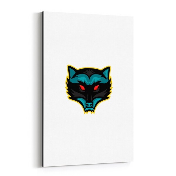 Noir Gallery North American Raccoon Mascot Canvas Wall Art Print