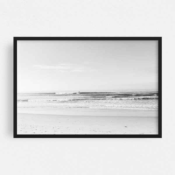 Noir Gallery San Diego California Sports Surfing Framed Art Print