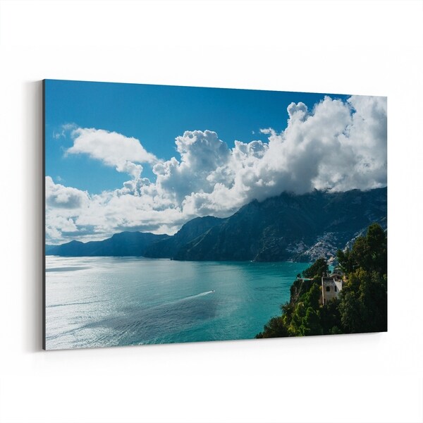 Noir Gallery Positano Italy Beach Nature Photo Canvas Wall Art Print