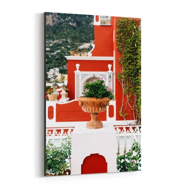 Noir Gallery Positano Italy Floral Nature Photo Canvas Wall Art Print