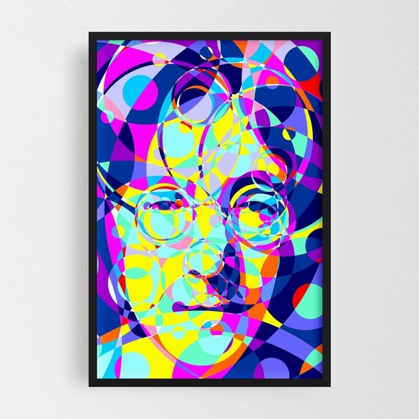 Noir Gallery John Lennon Abstract Illustration Framed Art Print