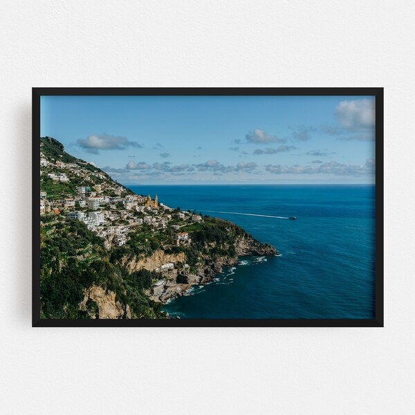 Noir Gallery Praiano Italy Beach Nature Photo Framed Art Print