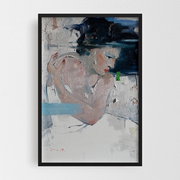 Noir Gallery Feminine Figurative Oil Painting Framed Art Print