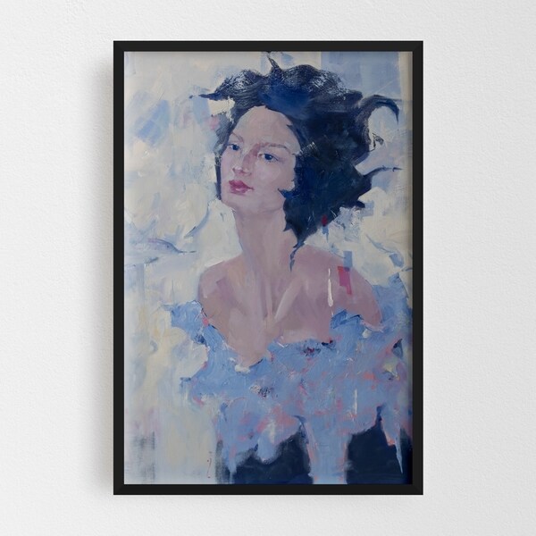 Noir Gallery Feminine Figurative Oil Painting Framed Art Print