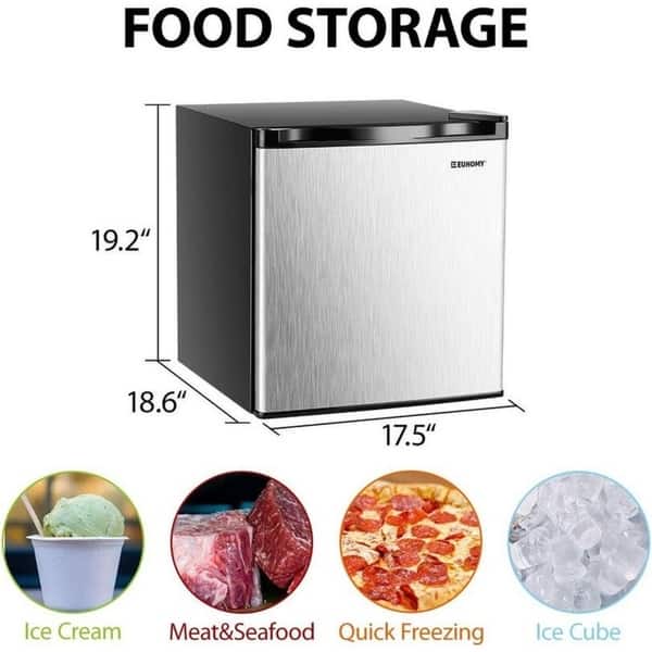Shop Euhomy Mini Freezer Energy Star 1 1 Cubic Feet Single Door