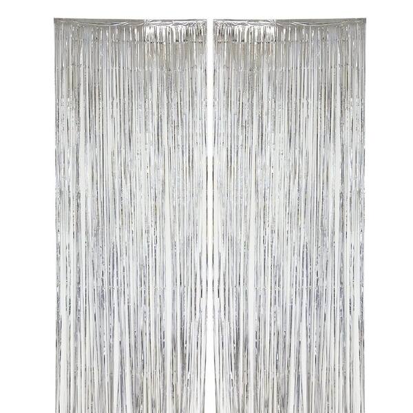Silver Curtain Fringe Backdrop