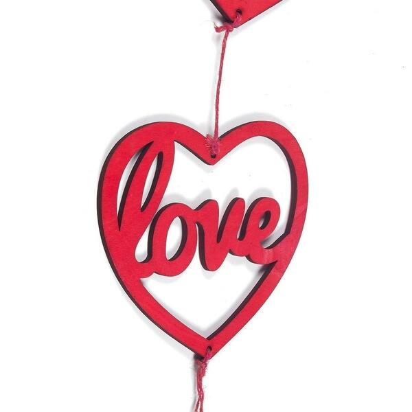 Heart Ornament Hanging Decoration Cutouts Cute Wooden Valentine S Day Home Decor Overstock 29775061