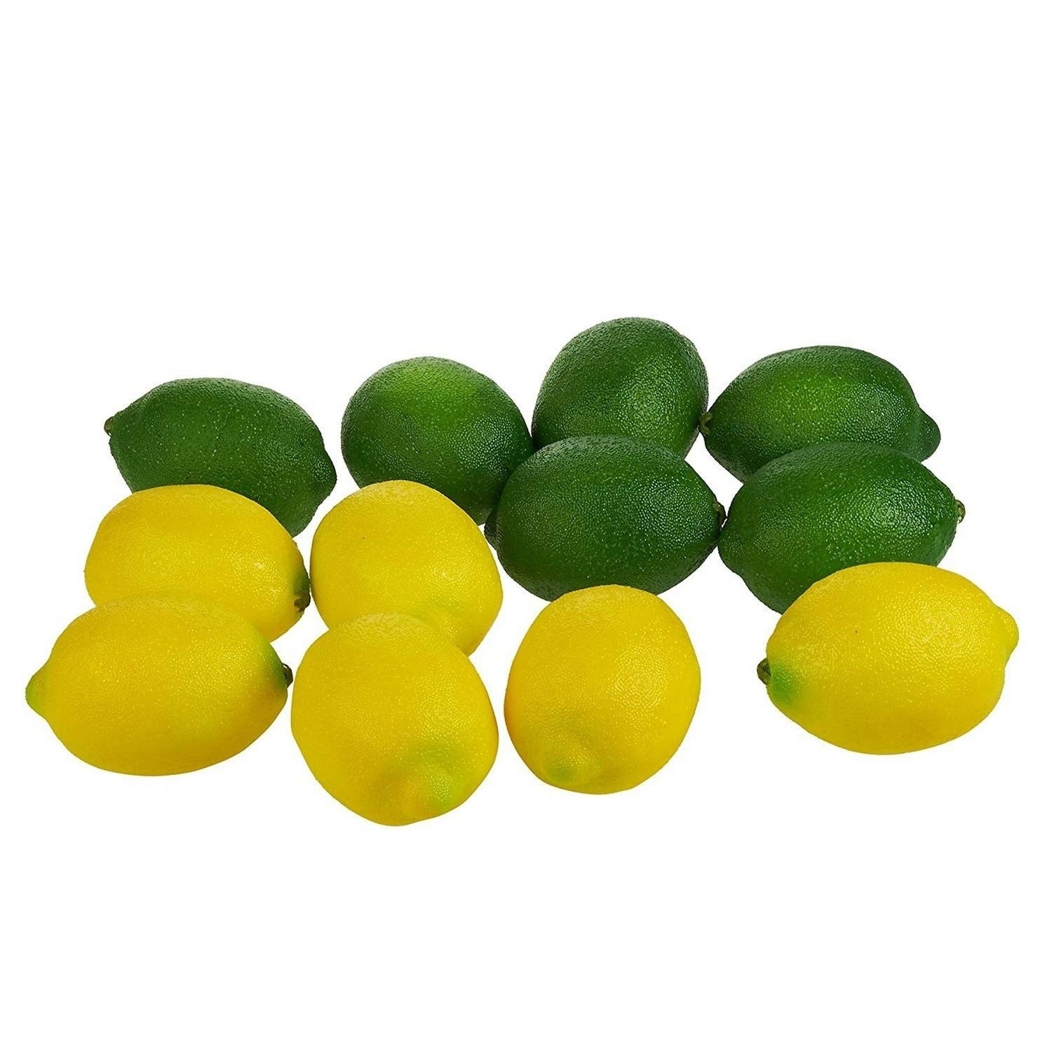 6pcs Artificial Limes Lemons Fake Fruit Realistic Imitation Home Decor 