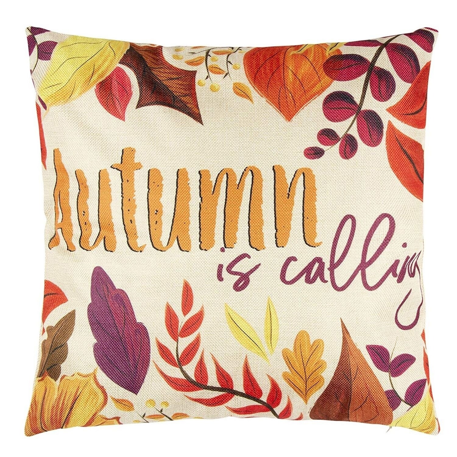 Set of 4 Fall Pillow Covers 18x18 Inch Thanksgiving Throw 18*18 inch Y-fall  09