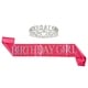 2-pack Set Birthday Girl Tiara Birthday Sash Rhinestone Crown Birthday 