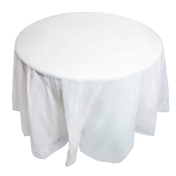 Blue Checkered/_Rectangle, 6 Table Cloth For Round 84 Tables Neatiffy 84 Inch 6 Pack Disposable Round Plastic Tablecloths Picnic//Party//Banquet Table Cover