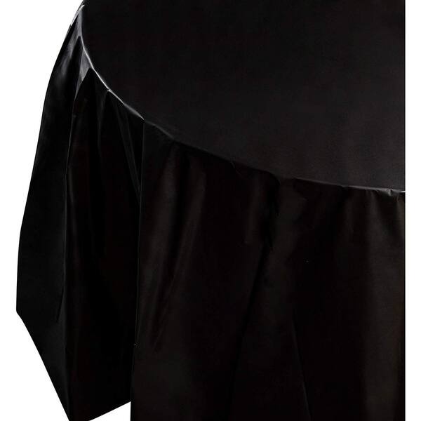 12-Pack 84" Black Disposable Plastic Round Tablecloth Table Covers Party Supply - On Sale - Bed ...