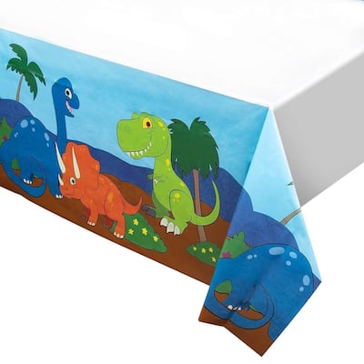 6pcs 54x108" Disposable Plastic Table Covers Tablecloths Dinosaur Birthday Party