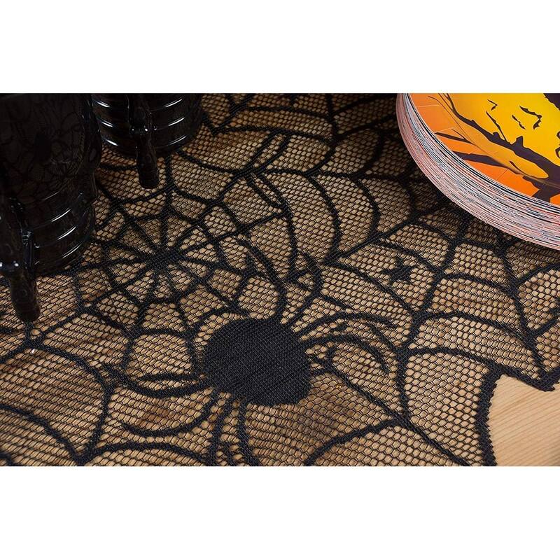 2-Pack Spider Web Table Runners Lace TableCloth Halloween Party Decor 18" x 72"