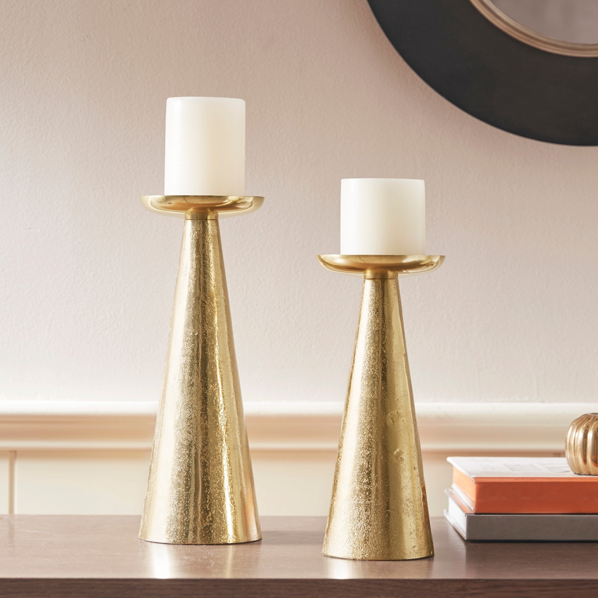 gold candle stick holders