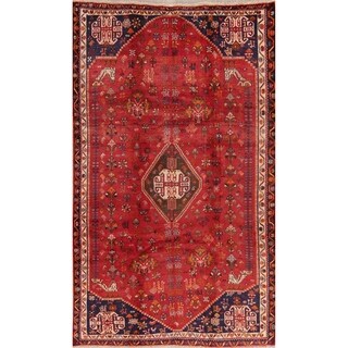 Medallion Vintage Diamond Abadeh Persian Tribal Hand Knotted Area Rug ...