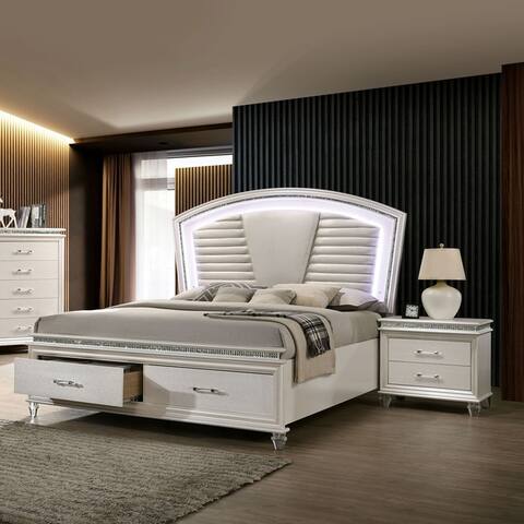 Furniture of America Xian Glam Solid Wood 2-piece Bedroom Set