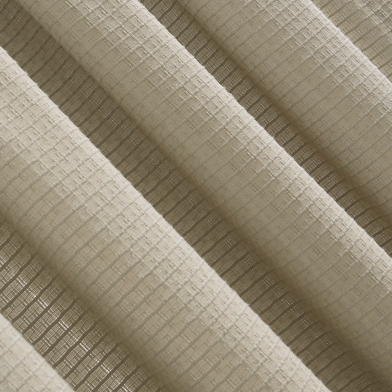 Clean Window Waffle Texture Anti-Dust Curtain Panel, Single Panel