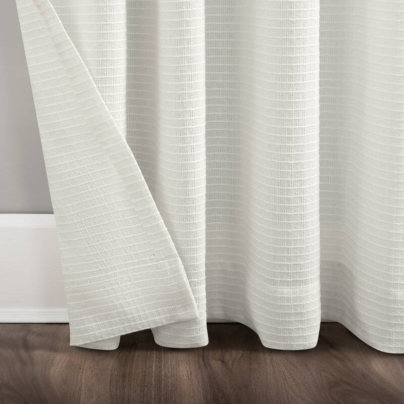 Clean Window Waffle Texture Anti-Dust Curtain Panel, Single Panel
