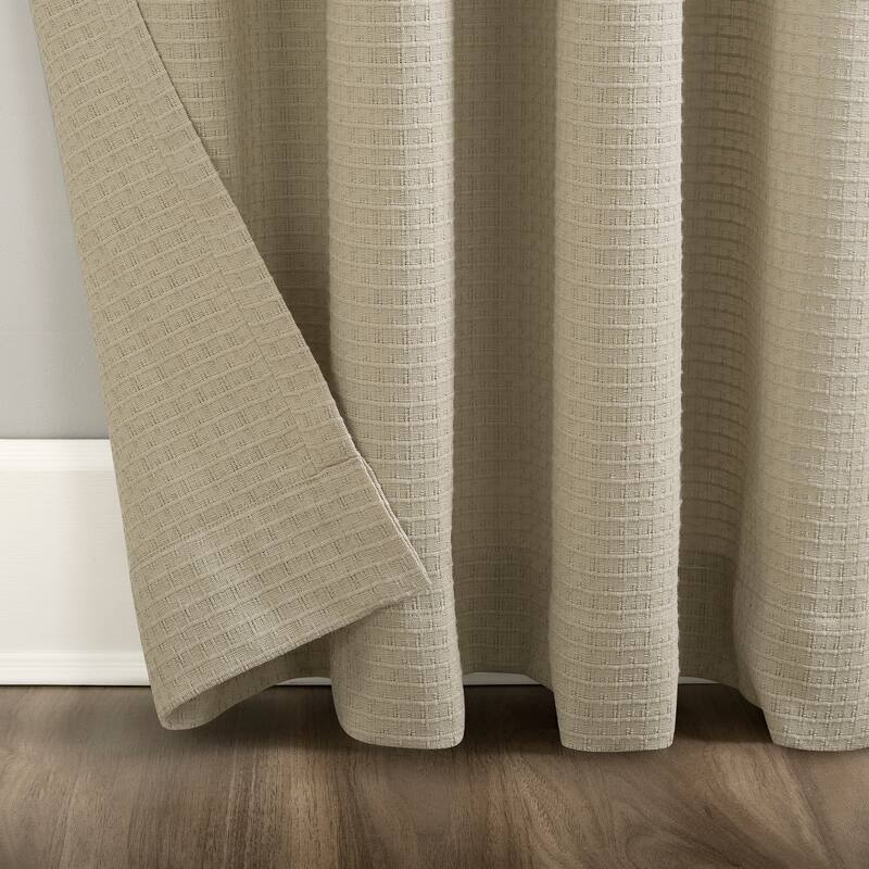 Clean Window Waffle Texture Anti-Dust Curtain Panel, Single Panel