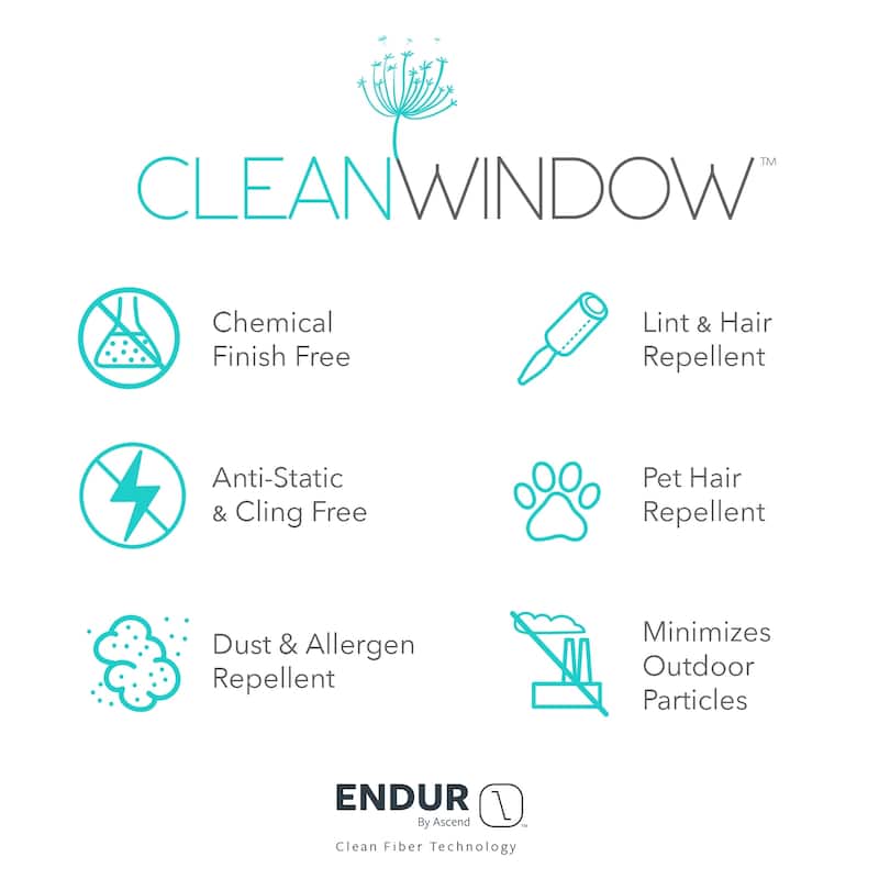 Clean Window Waffle Texture Anti-Dust Curtain Panel, Single Panel