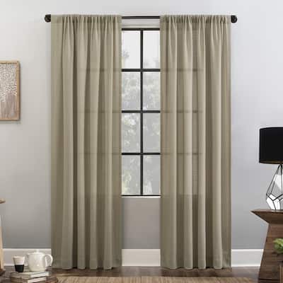 Clean Window Waffle Texture Anti-Dust Curtain Panel, Single Panel