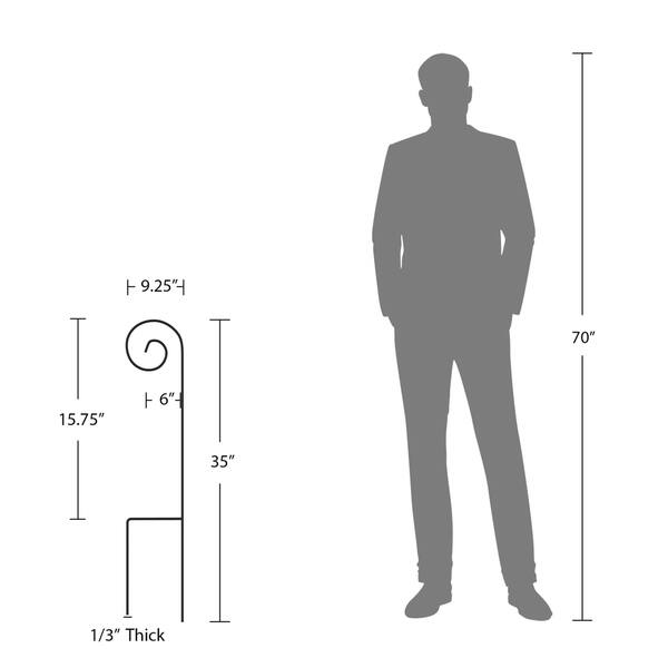 35" Shepherd Hooks Set of 2 by Pure Garden 9.25 x .33 x 35