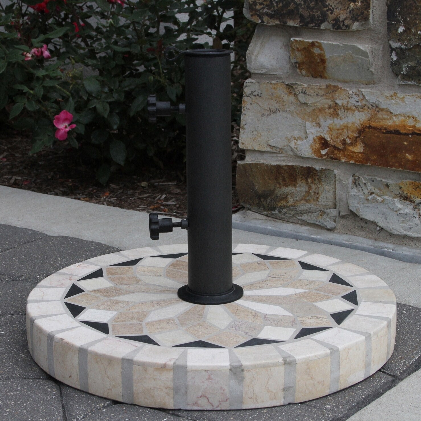 Shop Black Friday Deals On Islara Spanish Marble 20 Inch Umbrella Base By Havenside Home Overstock 29779947