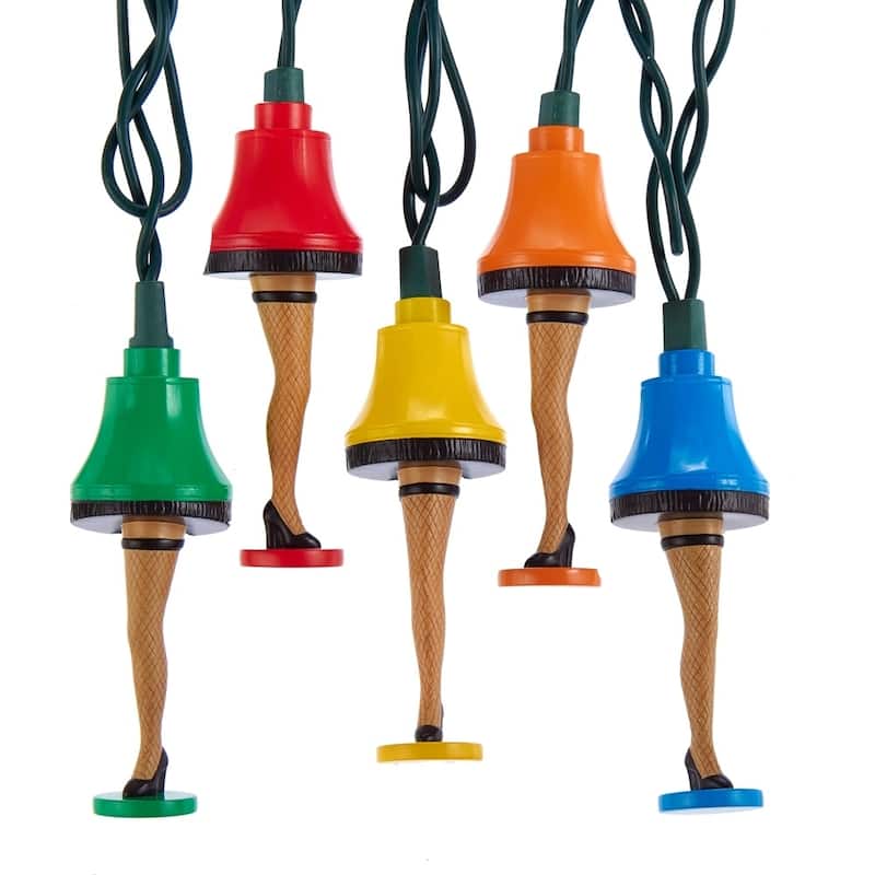 Kurt Adler UL 10-Light A Christmas Story™ Colorful Leg Lamp Light Set