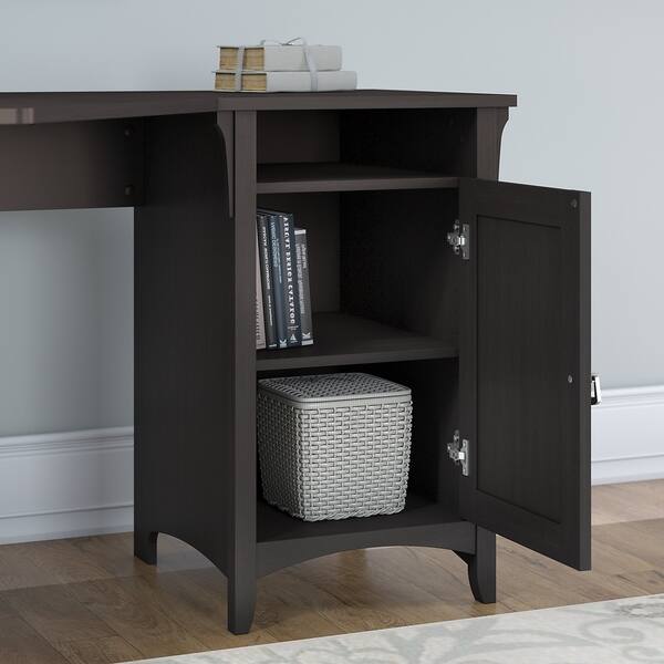 Shop Salinas 55w Corner Desk With Lateral File Cabinet And 5 Shelf