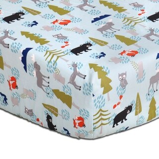 The Peanut Shell Woodland Dreams Cotton Fitted Crib Sheet