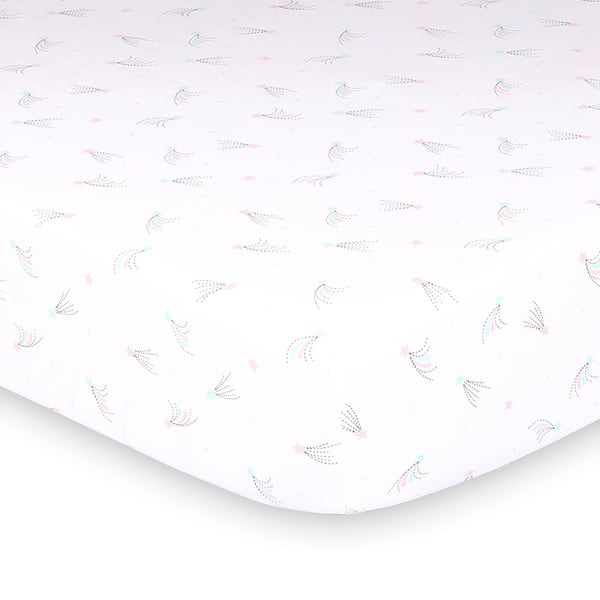 slide 2 of 2, PS by The Peanutshell 2 Pk Fitted Sheets, Unicorns/Shooting Stars