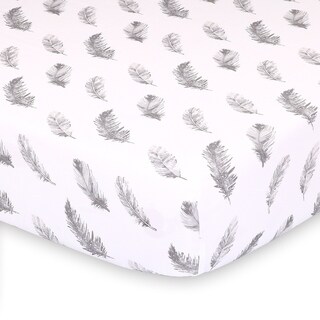 Farmhouse Feathers Fitted Sheet by The Peanutshell