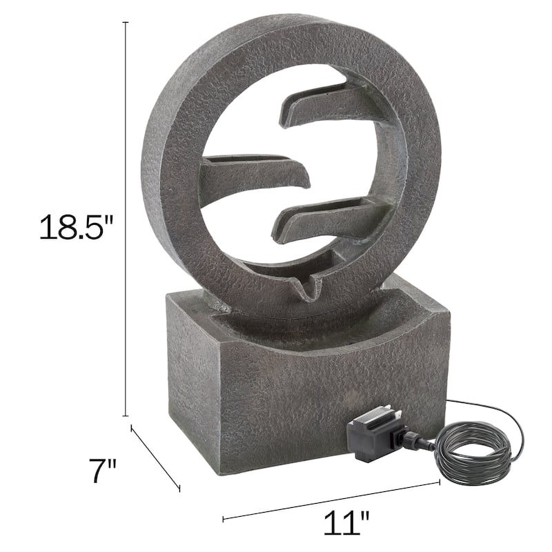 4 Tier Round Cascade Fountain - 7 x 11 x 18.5