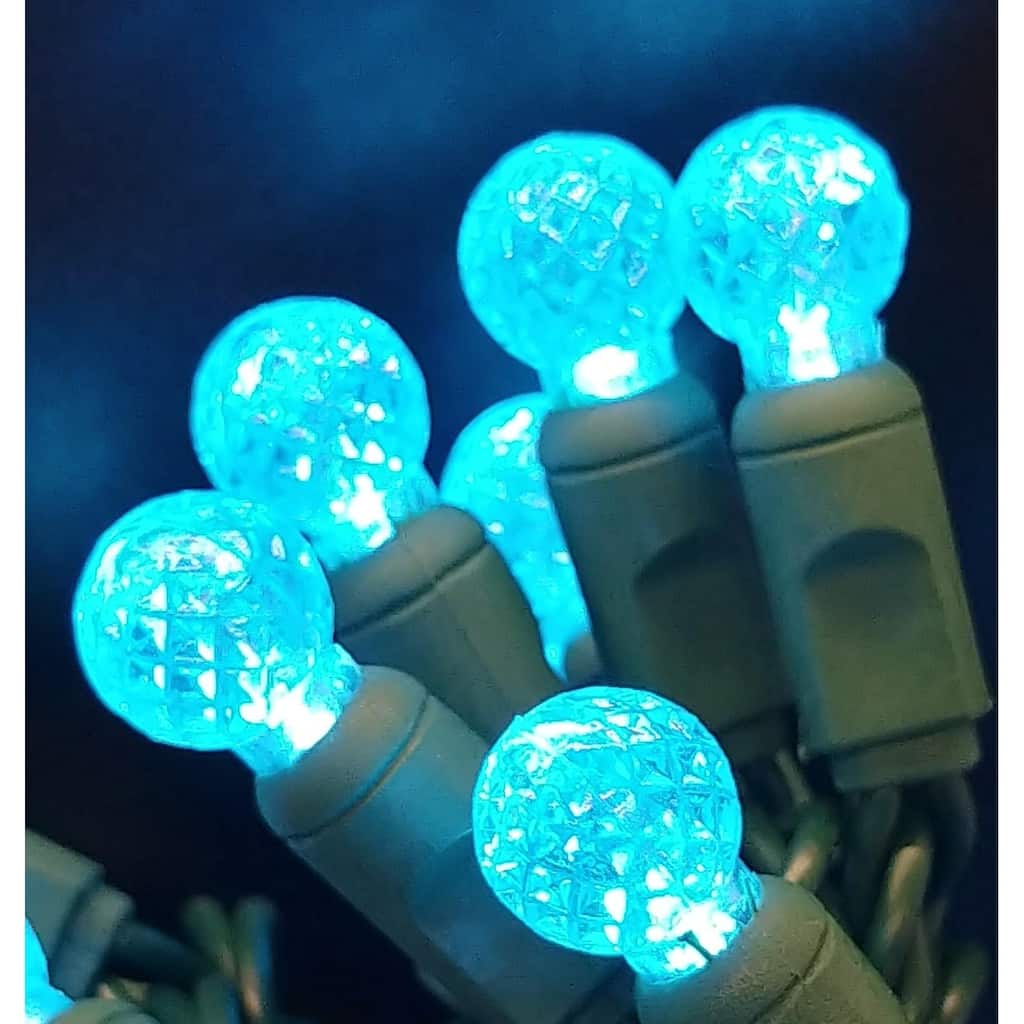 Teal LED Light String Set of 70 Lights G12
