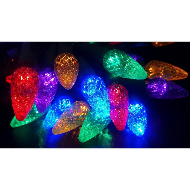 Multi(Red, Blue, Yellow, PURPLE, Green) LED Light String Set of 70 Lights C6