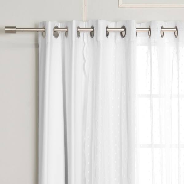 Shop Aurora Home Sheer Pretty Dot Blackout Curtains Set Of 4