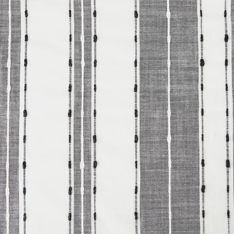 Archaeo Slub Texture Stripe Cotton Curtain, Single Panel