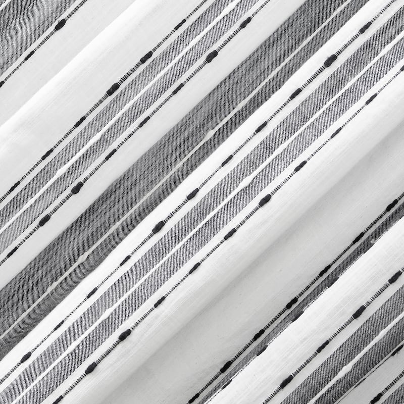 Archaeo Slub Texture Stripe Cotton Curtain, Single Panel