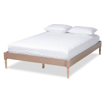Colette French Bohemian Wood Platform Bed Frame