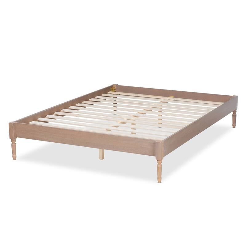 Colette French Bohemian Wood Platform Bed Frame