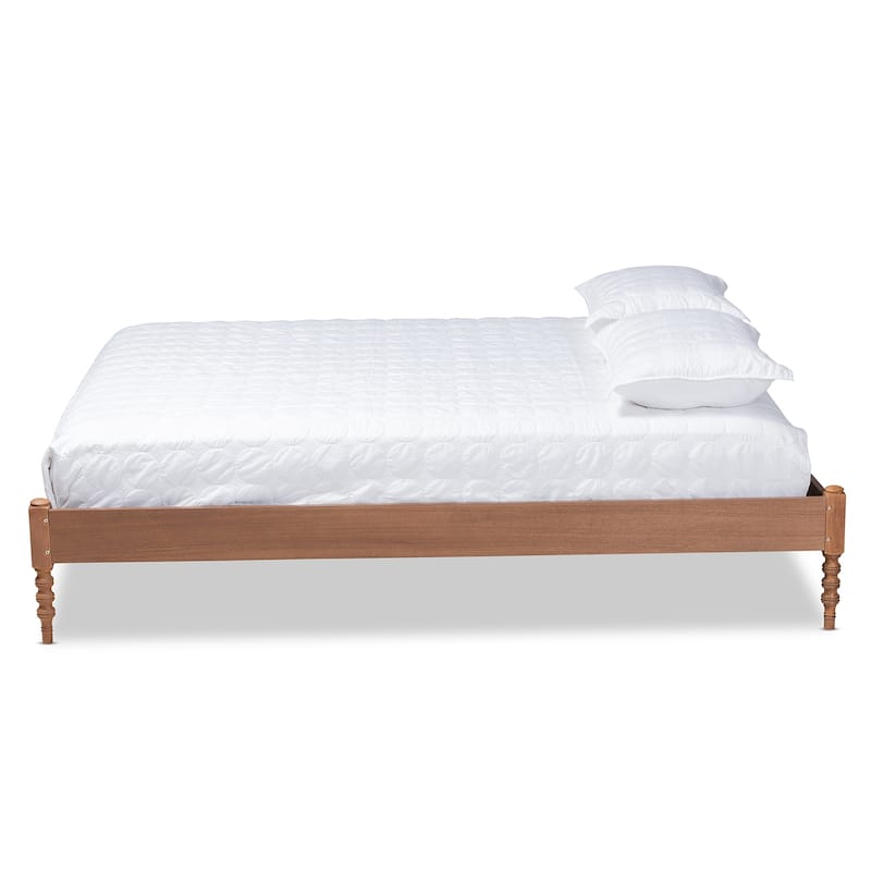 Cielle French Bohemian Wood Platform Bed Frame