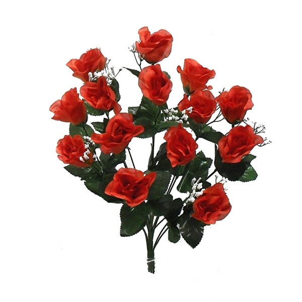 19" 14-bloom rose bud bush