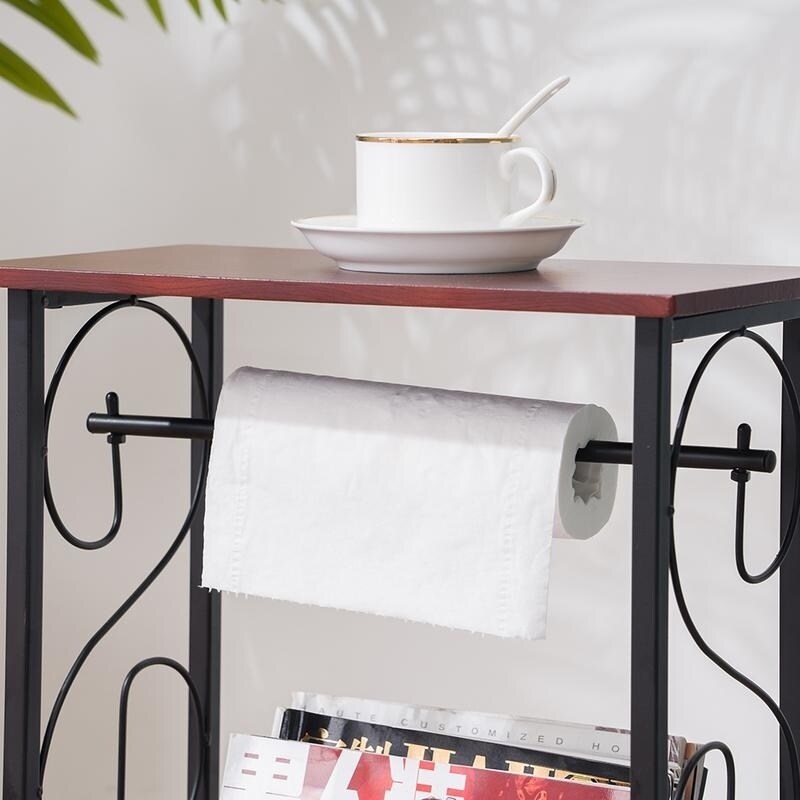 Shop Multifunctional Bathroom Table Indoor Side Table With Roll Bar Holder And Storage Rack On Sale Overstock 29784257