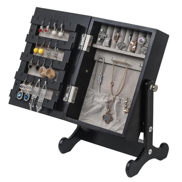 Shop Small Mirror Jewelry Cabinet Organizer Armoire Storage Box