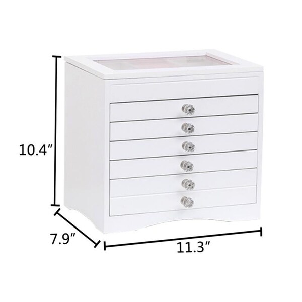 large white wooden jewellery box