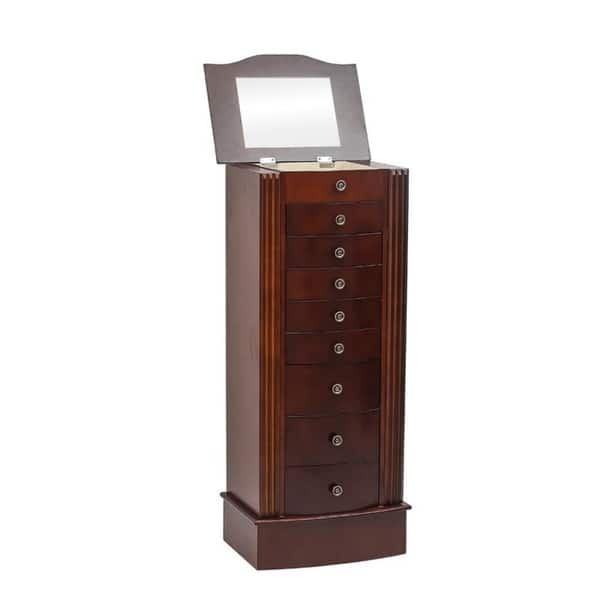 Shop Standing Jewelry Armoire Cabinet Makeup Mirror And Top