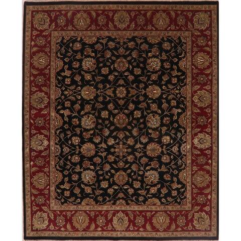 Traditional Agra Oriental Carpet Hand Knotted Wool Indian Area Rug - 9'10" X 8'1"