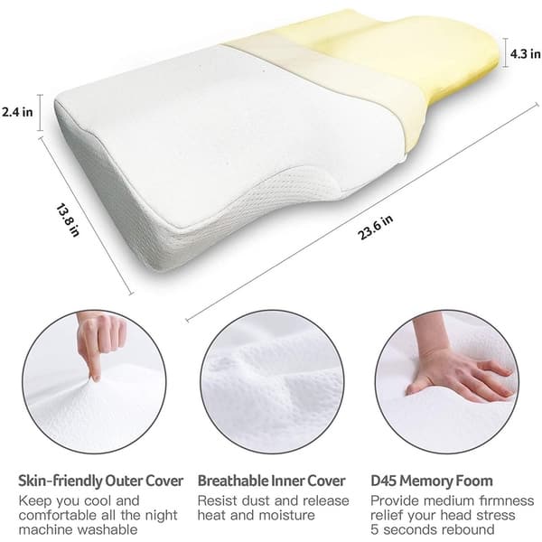 Shop Yanxuan Contour Memory Foam Pillow For Neck Pain Relief